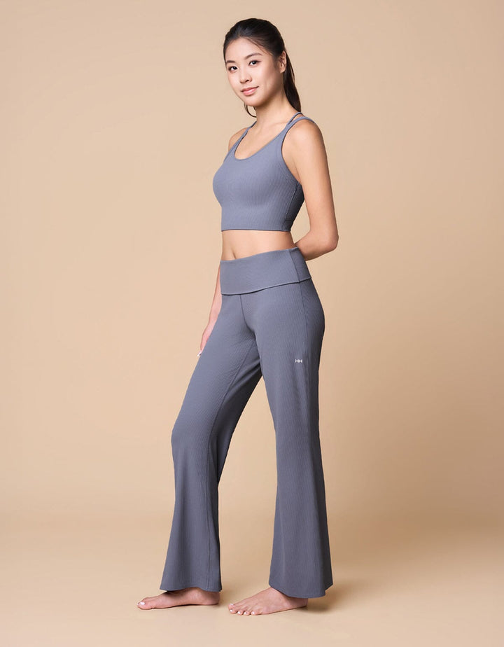 Ribbed Strappy Medium Impact Longline Sports Bra Sports Bra Her own words SPORTS 