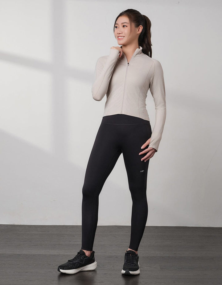 Seamless Knit Ribbed Slim Fit Cropped Jacket Jacket Her own words SPORTS 