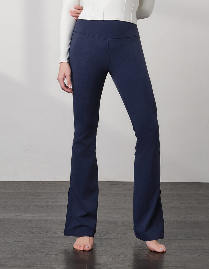 HOW-EFFORTLESS High Waist Kick Flare Full Length Sports Leggings Flare Her own words SPORTS 