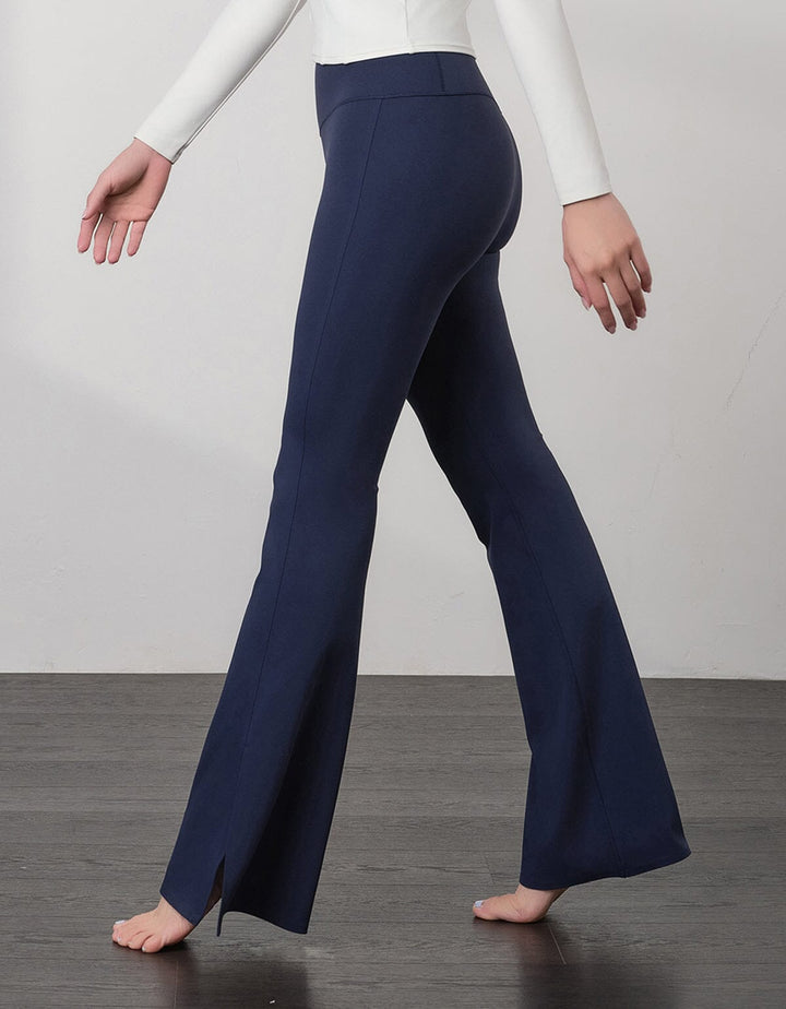 HOW-EFFORTLESS High Waist Kick Flare Full Length Sports Leggings Flare Her own words SPORTS 