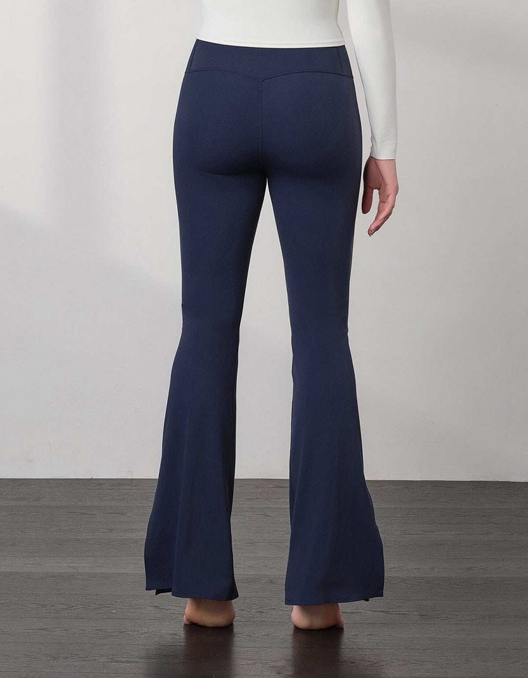 HOW-EFFORTLESS High Waist Kick Flare Full Length Sports Leggings Flare Her own words SPORTS 