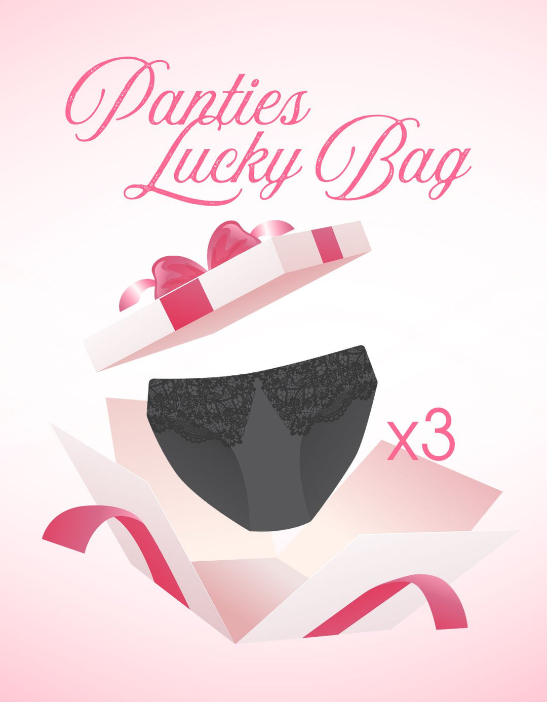 Lace Panty Lucky Bag - 3 Pairs Panty Her own words S 