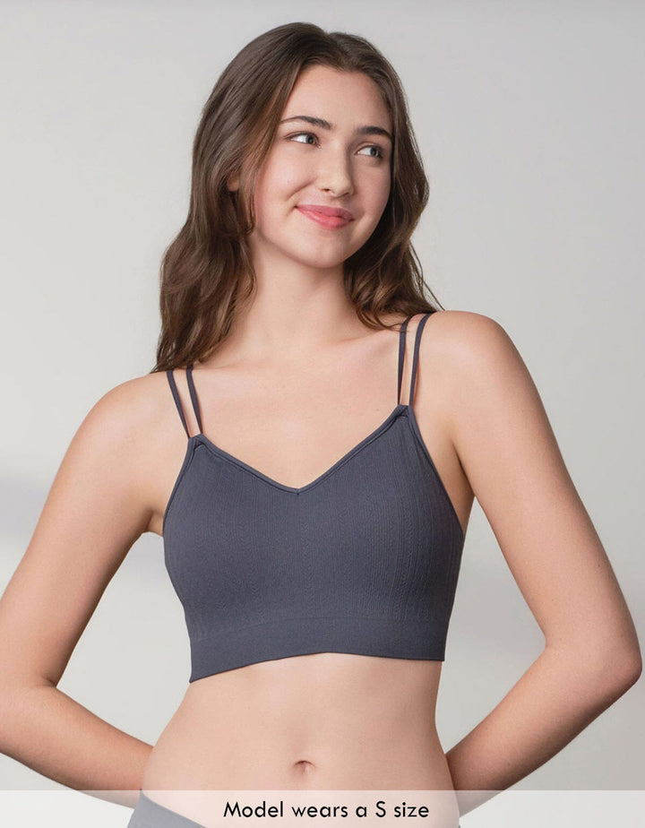 INVISIBLE REherbafoam™ & REextraSkin™ Seamless Knit Triangle Bra Top Bra Her own words 