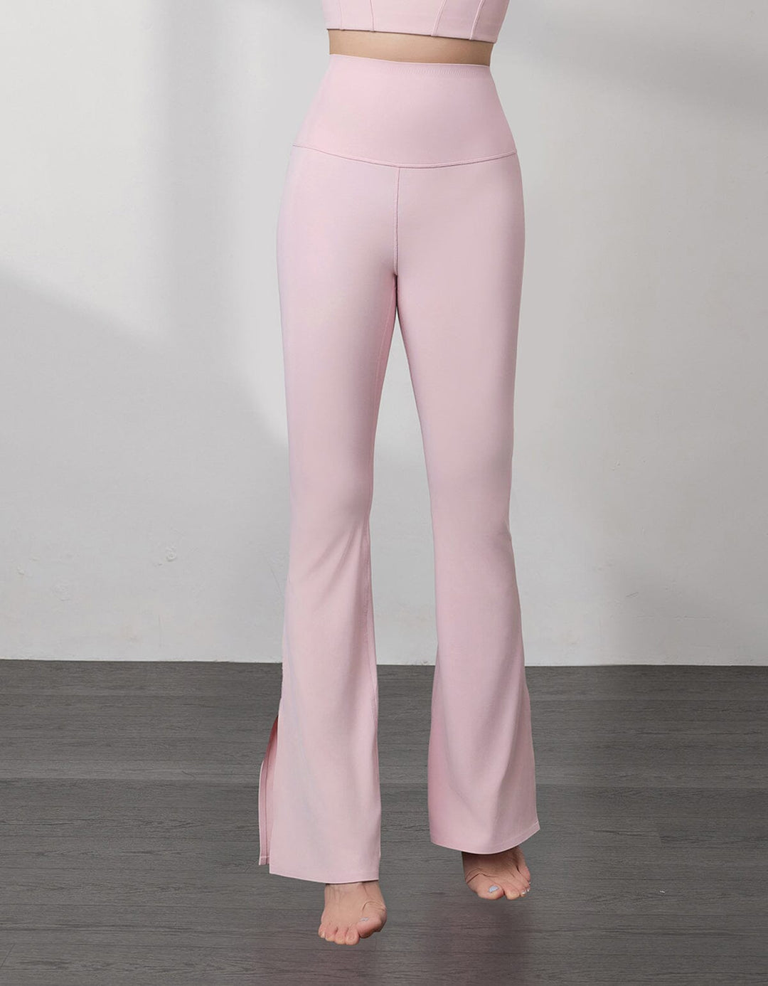 HOW-EFFORTLESS High Waist Kick Flare Full Length Sports Leggings Flare Her own words SPORTS 