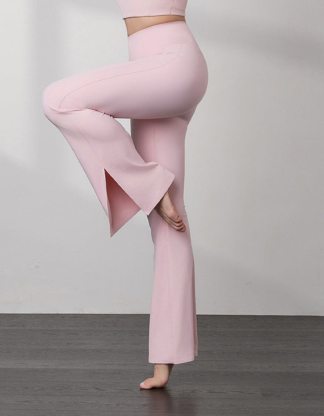 HOW-EFFORTLESS High Waist Kick Flare Full Length Sports Leggings Flare Her own words SPORTS 