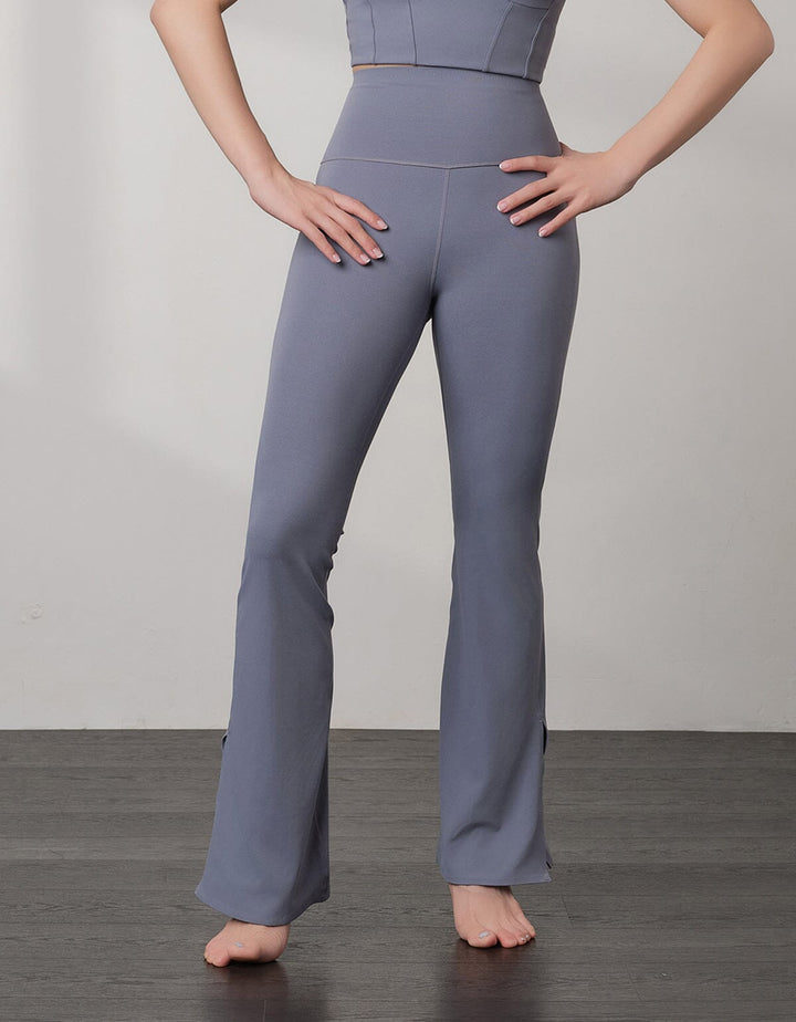 HOW-EFFORTLESS High Waist Kick Flare Full Length Sports Leggings Flare Her own words SPORTS 