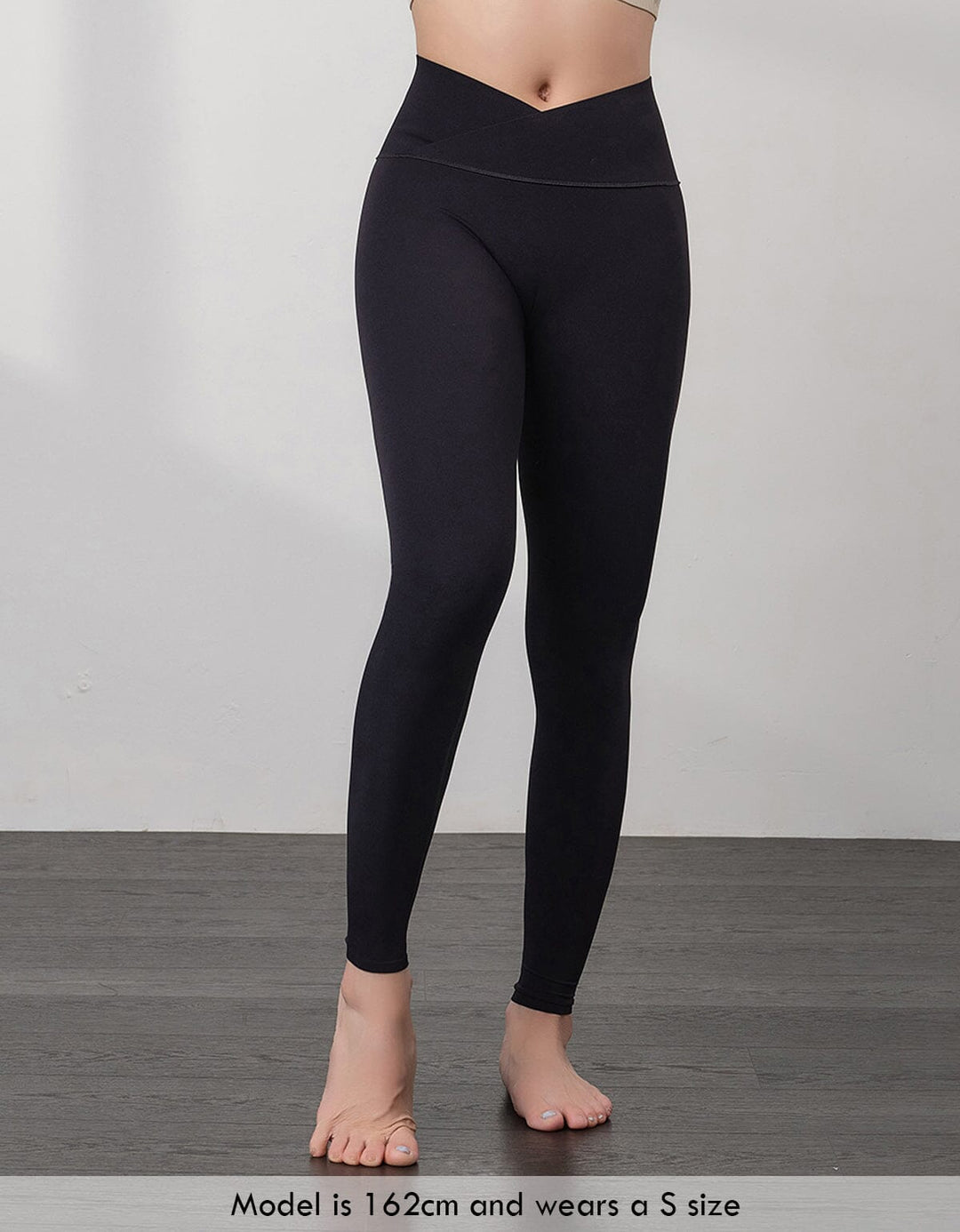 HOW-EFFORTLESS Front Cross High Waist Legging Full Length Leggings Her own words SPORTS 