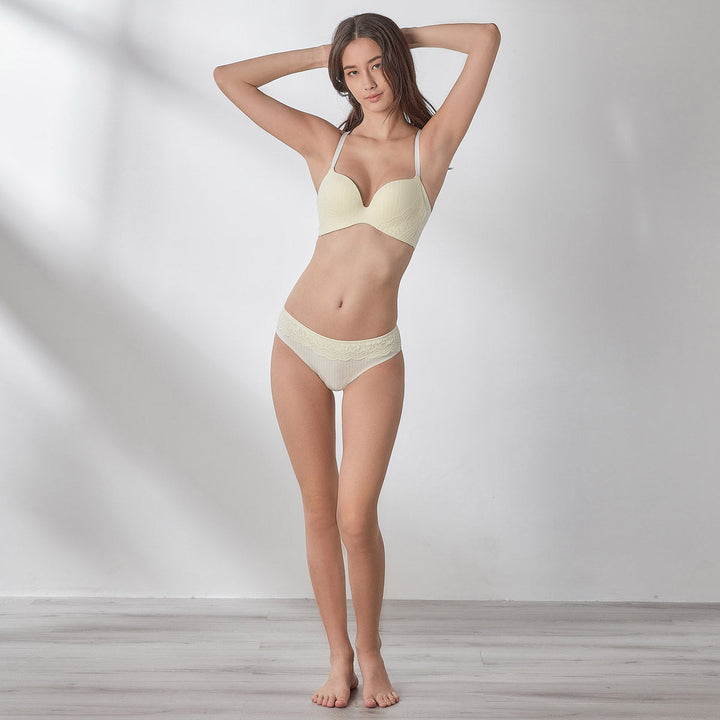 Supima® Cotton Soft Wire Butterfly Push Up Bra Bra Her Own Words Ethereal Green 70B 